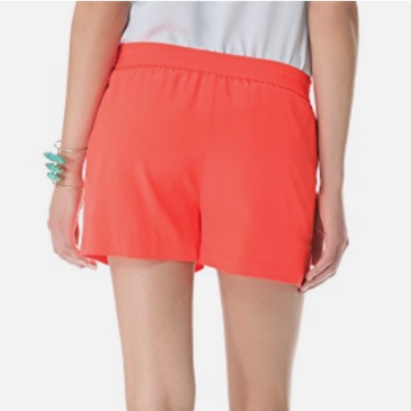 DVF 100% Silk Benan Short in Firework Coral - Picture 4 of 4